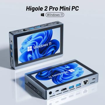 Higole-Mini PC Gole 2 Pro N5095, Windows 11, WiFi5, BT5.0, 8/16GB, 256GB, pantalla táctil, 2500mAh, 